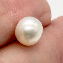 Load image into Gallery viewer, 1 Premium 8.5mm 1/2 Drilled White Pearl Bead 003915A