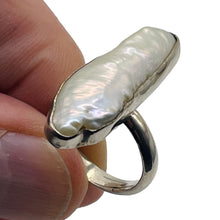 Load image into Gallery viewer, Biwa Pearl Sterling Silver Ring | Size 7.5 | White | 1 Ring |