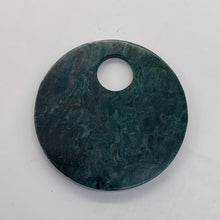 Load image into Gallery viewer, Green African Jade 50mm Pi Circle Pendant Bead