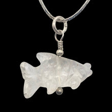 Load image into Gallery viewer, Swimmin'! Quartz Fish Koi Silver Pendant 509265QZS