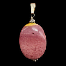 Load image into Gallery viewer, Mookaite Sterling Silver Oval Pendant | 1 1/2" Long | Purple Silver | 1 Pendant|
