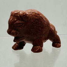 Load image into Gallery viewer, Goldstone Carved Buffalo Statue | 1 Figurine |