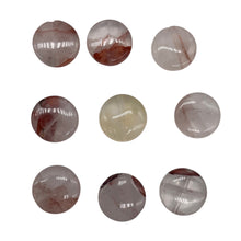 Load image into Gallery viewer, 9 Natural Quartz Orange' 12x4mm Coin Beads 9337