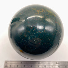 Load image into Gallery viewer, Bloodstone Sphere 380g (13.4oz) | 66mm (2.6") | Green Red | 1 Display Specimen |