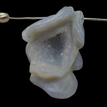 Load image into Gallery viewer, Blue Chalcedony Carved Druzy Flower Bead | 64 cts | 1 1/4" Long |