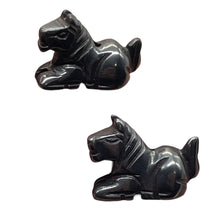 Load image into Gallery viewer, Carved Hematite Stone Horse Colt Pony Beads | 20x15x9mm | Black