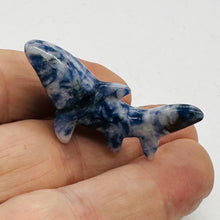 Load image into Gallery viewer, Shark Hand Carved Sodalite Figurine | 1 Figurine | | 1 3/4 x 1 1/2 | Blue, White