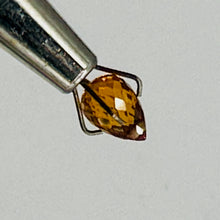 Load image into Gallery viewer, Sapphire, Faceted Padparadscha .88ct Briolette Pendant Bead | 6x4mm| Orange| 1 |