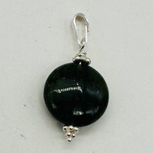 Load image into Gallery viewer, Chinese Jade Sterling Sterling Silver Pendant | Green | 1 1/4" Long | 1 Pendant|