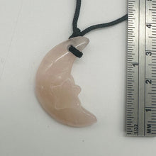 Load image into Gallery viewer, Rose Quartz Star and Moon Pendant Necklace | 3/4" Long | Pink | 1 Necklace |