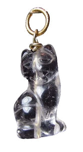 Kitty Cat Quartz Pendant Necklace | Semi Precious Stone Jewelry | 14kgf Pendant|