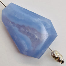 Load image into Gallery viewer, Druzy Blue Chalcedony Designer Pendant Bead 47cts | 30x22x10mm | 1 Bead |