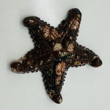 Load image into Gallery viewer, Hand Carved Mica Quartz Starfish Pendant Bead | 60x55x12mm | Red, White, Brown|