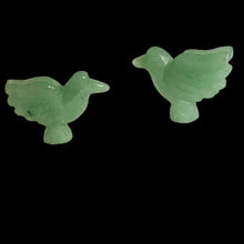 Load image into Gallery viewer, Lovely 2 Hand Carved Aventurine 18x18x7mm Dove Bird Beads | 18x18x7mm | Green