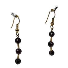 Load image into Gallery viewer, Rhodolite Garnet Faceted 14K Gold Filled Earrings | 1 3/4 inches long |