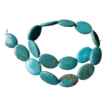 Load image into Gallery viewer, Turquoise Howlite 25x18mm Oval Bead Strand 110172