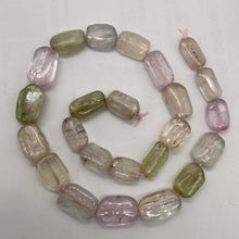 Load image into Gallery viewer, Kunzite 55G Flat Nugget Bead Strand | 16x9x5 to 15x10x4mm | Pink, Green, Clear |