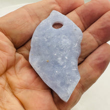 Load image into Gallery viewer, Druzy Blue Chalcedony Designer Pendant Bead |178cts | 69x35x11mm | 1 Bead |