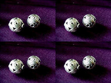 Load image into Gallery viewer, 2 Hand Made Sterling Silver Celtic Life Spiral Triskillion Beads 001718