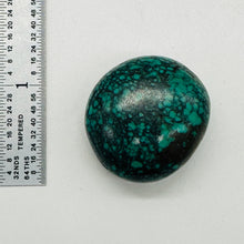 Load image into Gallery viewer, Turquoise Natural Focal 18g Nugget Bead | 32x30x13mm | Blue, Black | 1 Bead |