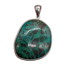Load image into Gallery viewer, Chrysocolla Sterling Silver Oval Pendant | 2" Long | Blue, Green | 1 Pendant |
