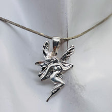 Load image into Gallery viewer, Fairy Sprite Sterling Silver Charm | 1" Long | Silver | 1 Pendant |