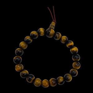 Tigers Eye 7" Strung Strand Round Beads | 8mm | Golden Brown | 21 Beads |