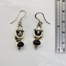 Load image into Gallery viewer, Fabulous Red Garnet Sterling Silver Drop/Dangle Earrings! | 1 3/8" Long |