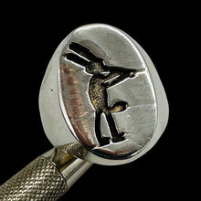 Load image into Gallery viewer, Kokopelli the Trickster Oval Ring | 7 | Silver | 1 Sterling Silver Ring |
