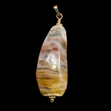Load image into Gallery viewer, Ocean Jasper 14K Gold Filled Pendant | 2 1/2" Long | Pink, Orange, Gray |