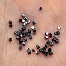 Load image into Gallery viewer, Natural Black Diamond Cube Tube 2.9cts Beads | 1x1mm to 2x1mm | 67 Beads |