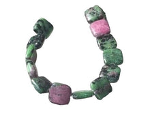 Load image into Gallery viewer, Magical Ruby Zoisite Square Bead 7.5" Strand 9560HS