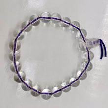 Load image into Gallery viewer, Clear Quartz 7" Strung Strand Round Beads | 8mm | Clear | 21 Beads |