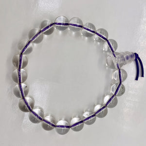 Clear Quartz 7" Strung Strand Round Beads | 8mm | Clear | 21 Beads |