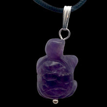 Load image into Gallery viewer, Charming! Amethyst Turtle & 925 Sterling Silver Pendant 509280AMS