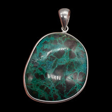 Load image into Gallery viewer, Chrysocolla Sterling Silver Oval Pendant | 2" Long | Blue, Green | 1 Pendant |
