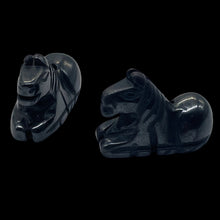 Load image into Gallery viewer, Trusty 2 Carved Hematite Horse Pony Beads