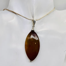 Load image into Gallery viewer, Mookaite Marquise Sterling Silver Pendant | 2 1/4" Long | Umber Orange |