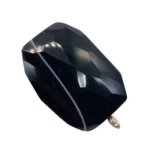 Load image into Gallery viewer, Onyx Flat Faceted Rectangular Pendant Bead | 50x48x14mm | Black White | 1 Bead |