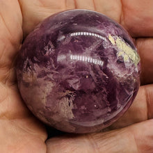 Load image into Gallery viewer, Lepidolite Purple Mica 134g Sphere | 1 3/4 in | Purple, White | 1 Specimen |