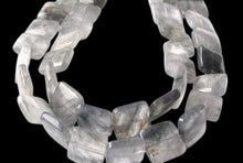 Load image into Gallery viewer, Natural Misty Grey Quartz 15x15mm Square Bead Strand 109332