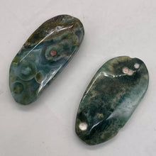 Load image into Gallery viewer, Ocean Jasper Old Stock Long Oval Beads| 45x22x6 to38x20x7mm| Blue, Gray| 2 Beads