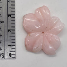Load image into Gallery viewer, Pink Peruvian Opal Carved 19cts Flower Pendant Bead | 32x27x4mm | Pink | 1 Bead|