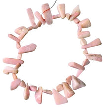 Load image into Gallery viewer, 419cts Pink Peruvian Opal Briolette Bead Strand 110460A