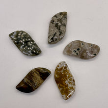 Load image into Gallery viewer, Ocean Jasper Wavy Pendant Beads - Assorted Colors 31x16x5mm 6857E