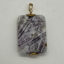 Load image into Gallery viewer, Purple Flower Sodalite Faceted 14K Gold Filled Pendant } 1 3/4" Long| 1 Pendant|