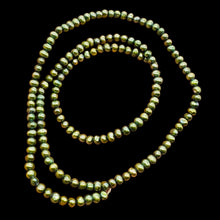 Load image into Gallery viewer, Fab 3x2mm Forest Green Freshwater Pearl Strand 108839