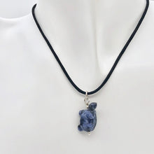 Load image into Gallery viewer, Charming! Sodalite Turtle & Silver Pendant