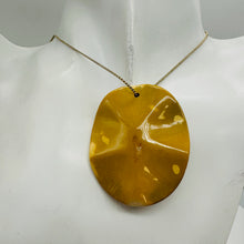 Load image into Gallery viewer, Hot Mustard Mookaite Large Oval Pendant Bead | 50x40x7mm |