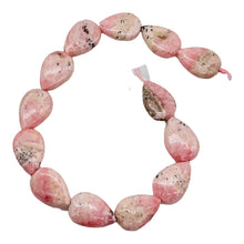 Load image into Gallery viewer, Sweet Pink Rhodochrosite (13 Beads) 15x10x5mm Teardrop Bead 8" Strand